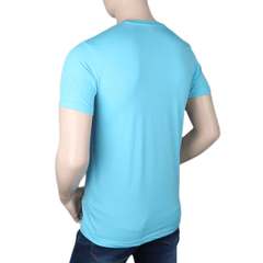 Men's Printed T-Shirt - Light Blue - test-store-for-chase-value