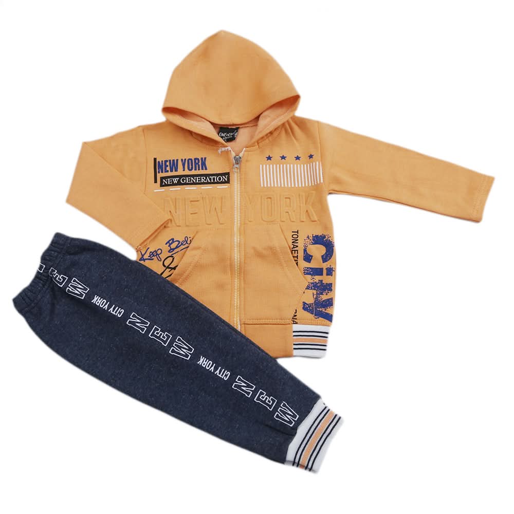 Boys Pajama Fleece Suit - Peach, Kids, Boys Sets And Suits, Chase Value, Chase Value