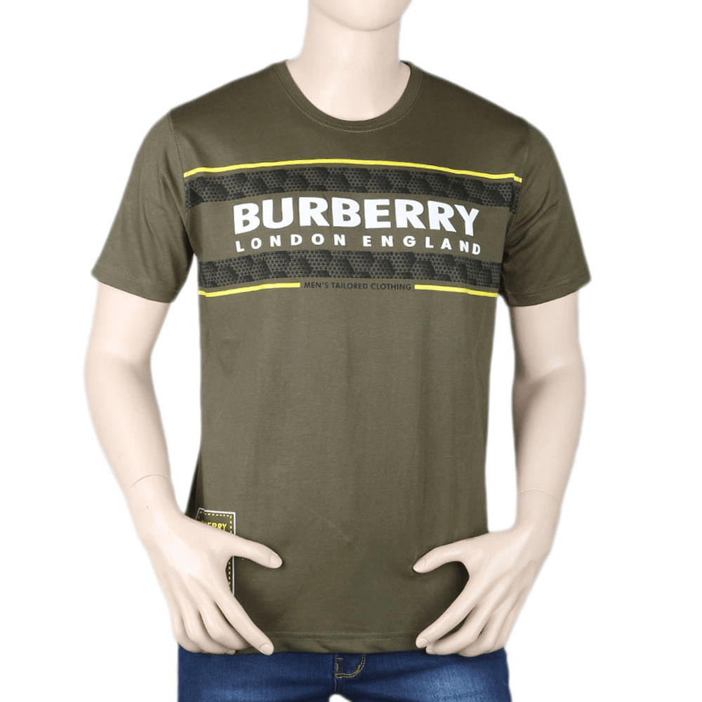 Men's Half sleeves Printed Round Neck T-Shirt - Green, Men, T-Shirts And Polos, Chase Value, Chase Value