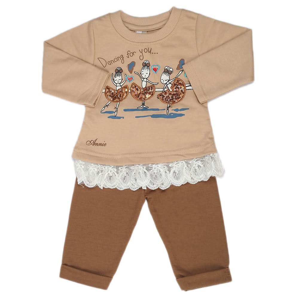 Newborn Girls Pajama Suit - Light Brown, Newborn Girls Sets & Suits, Chase Value, Chase Value