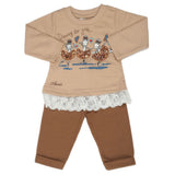 Newborn Girls Pajama Suit - Light Brown, Newborn Girls Sets & Suits, Chase Value, Chase Value