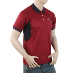 Men's Half Sleeves Polo T-Shirt - Maroon, Men, T-Shirts And Polos, Chase Value, Chase Value