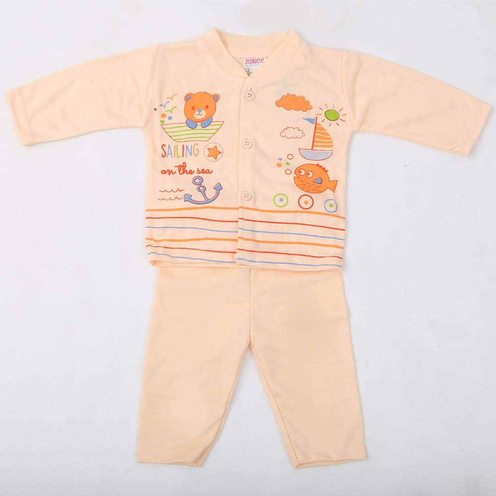 Newborn Boys Full Sleeves Suit - Peach, Kids, NB Boys Sets And Suits, Chase Value, Chase Value
