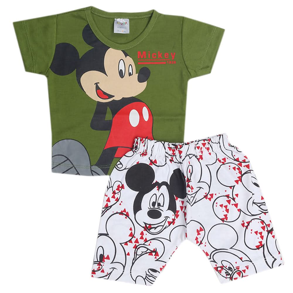 Newborn Boys Half Sleeves Suit - Dark Green, Kids, New Born Boys Sets And Suits, Chase Value, Chase Value
