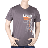 Men's Half sleeves Printed Round Neck T-Shirt - Grey, Men, T-Shirts And Polos, Chase Value, Chase Value