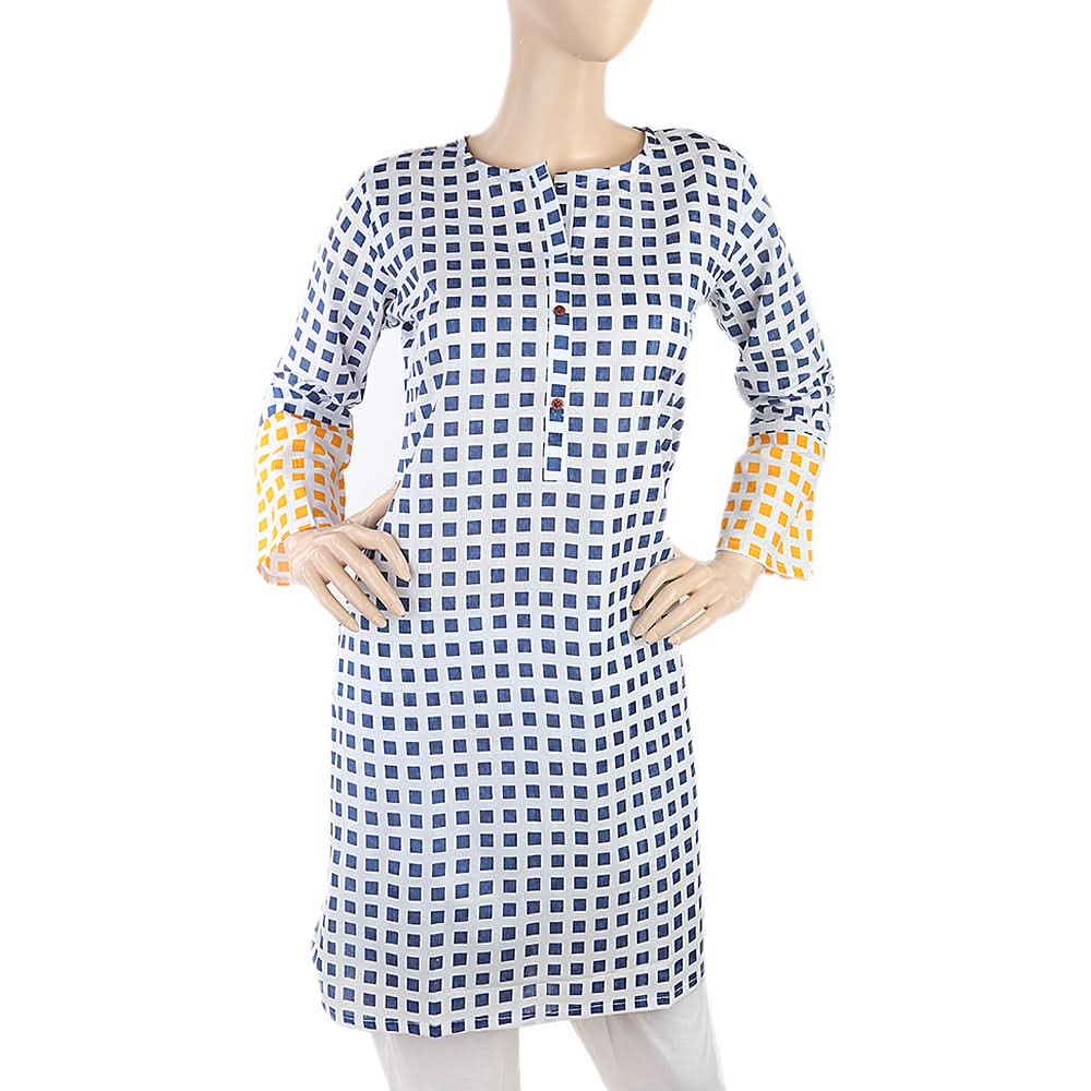 Women's Kurti - Navy Blue, Women, Ready Kurtis, Chase Value, Chase Value