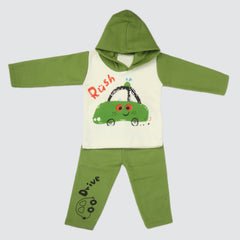 Boys Full Sleeves Polar Suit 8852 - Green, Kids, Boys Sets And Suits, Chase Value, Chase Value