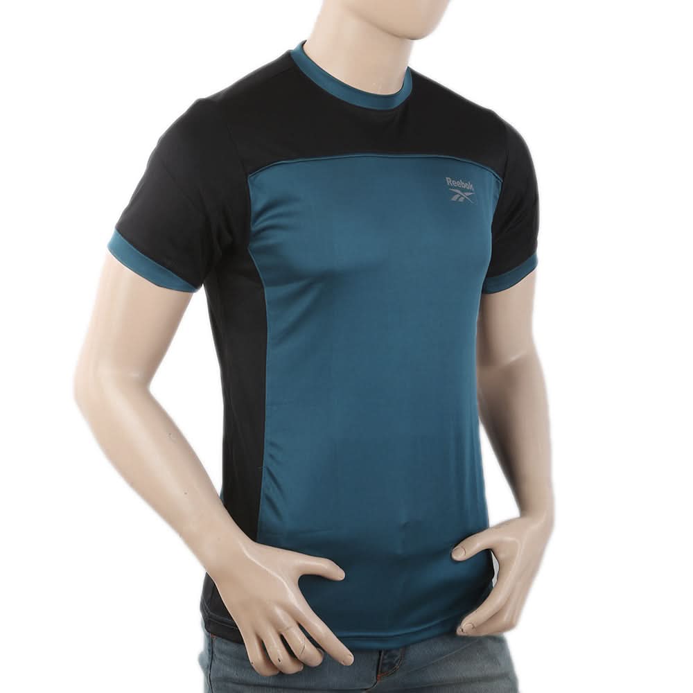 Men's Half Sleeves T-Shirt - Steel Green, Men, T-Shirts And Polos, Chase Value, Chase Value