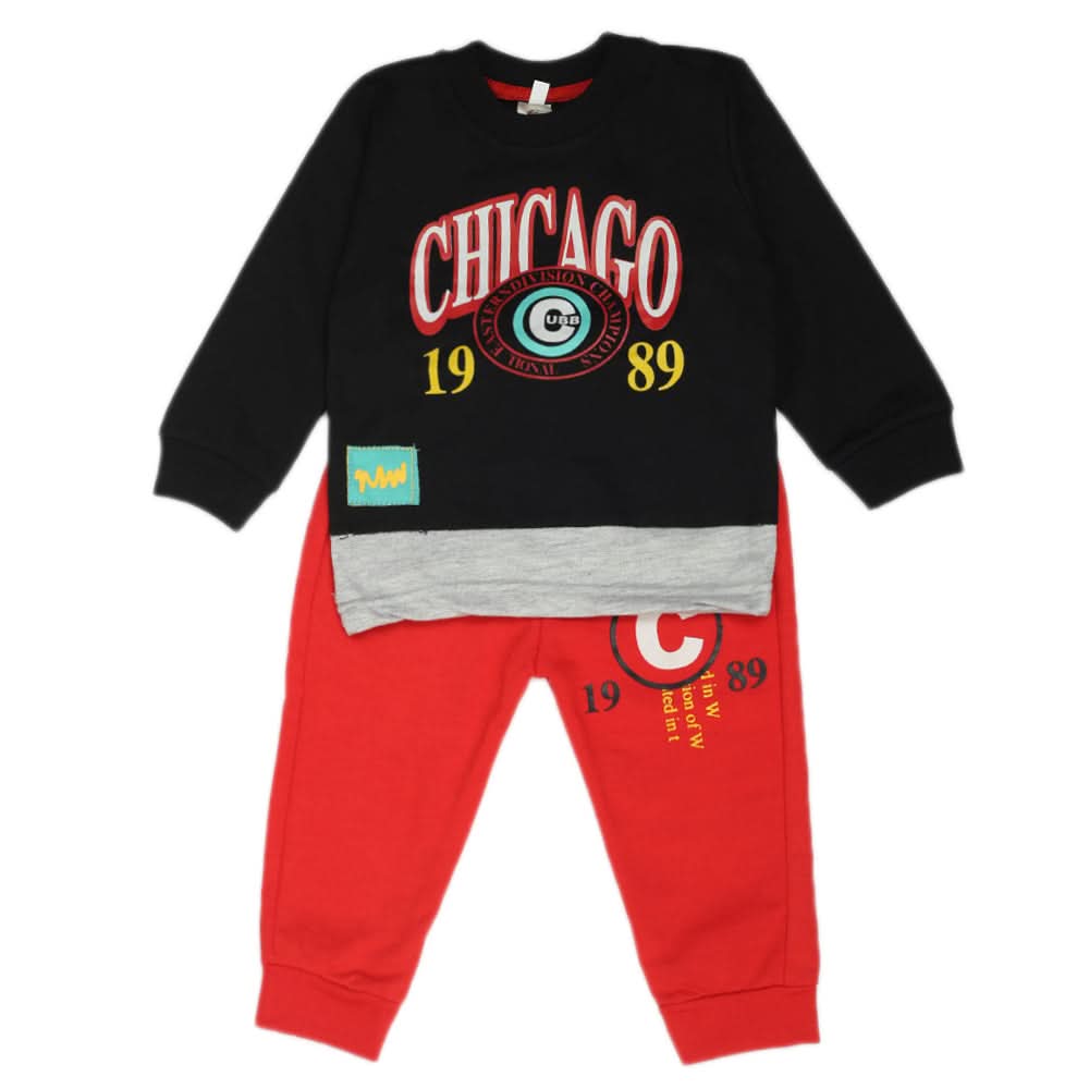 Boys Full Sleeves Pajama Suit - Black, Boys Sets & Suits, Chase Value, Chase Value