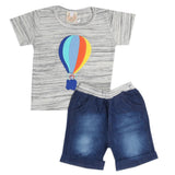 Newborn Boys Half Sleeves Suit - Grey, Kids, New Born Boys Sets And Suits, Chase Value, Chase Value