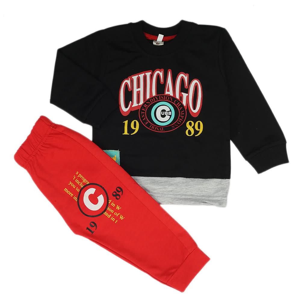 Boys Full Sleeves Pajama Suit - Black, Boys Sets & Suits, Chase Value, Chase Value