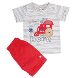 Newborn Boys Half Sleeves Suit - Peach, Kids, New Born Boys Sets And Suits, Chase Value, Chase Value