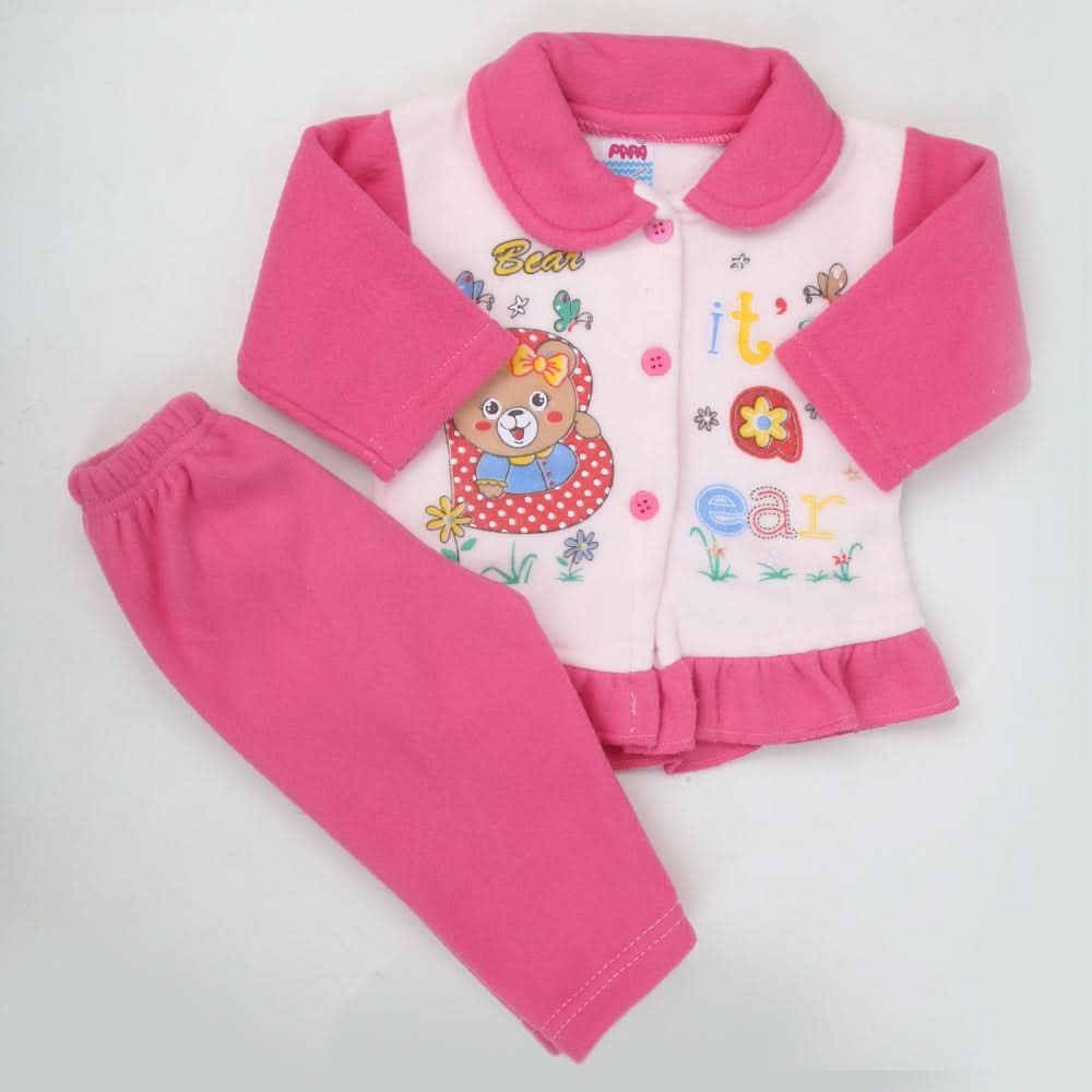 Newborn Girl Full Sleeves Polar Suit - Pink, Kids, NB Girls Sets And Suits, Chase Value, Chase Value