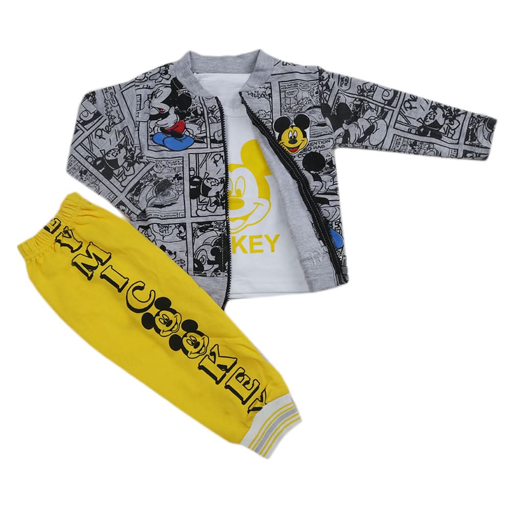 Boys 3 Pcs Pajama Suit - Yellow, Kids, Boys Sets And Suits, Chase Value, Chase Value