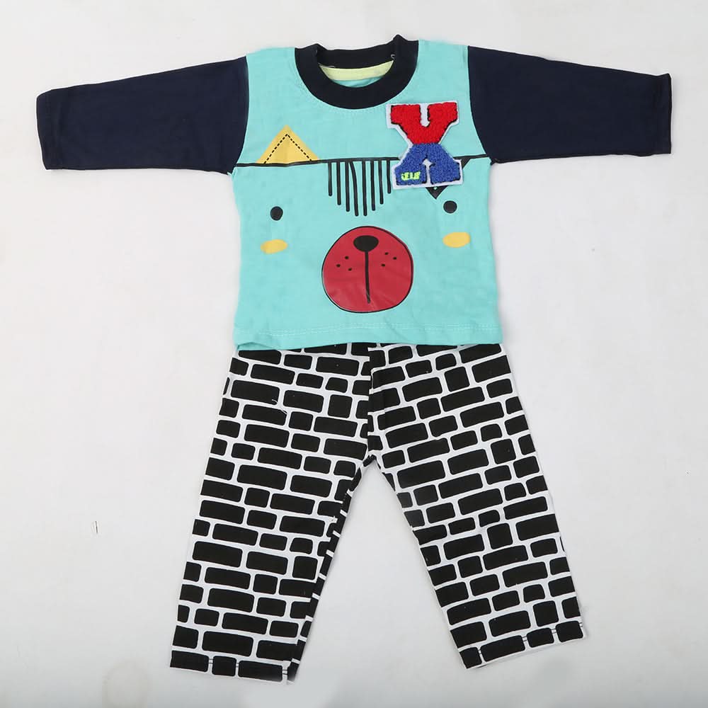 Newborn Boys Full Sleeves Suit - Cyan, Kids, NB Boys Sets And Suits, Chase Value, Chase Value