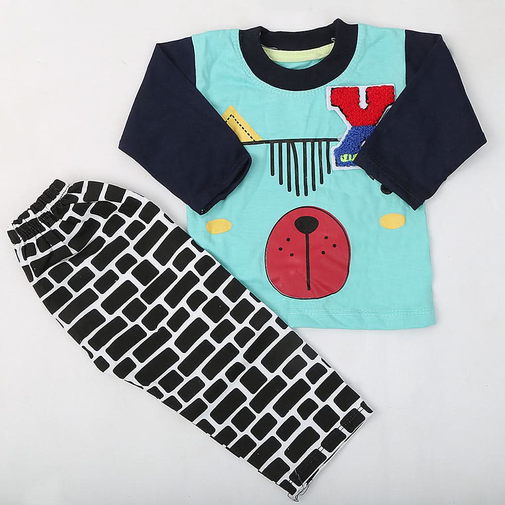 Newborn Boys Full Sleeves Suit - Cyan, Kids, NB Boys Sets And Suits, Chase Value, Chase Value