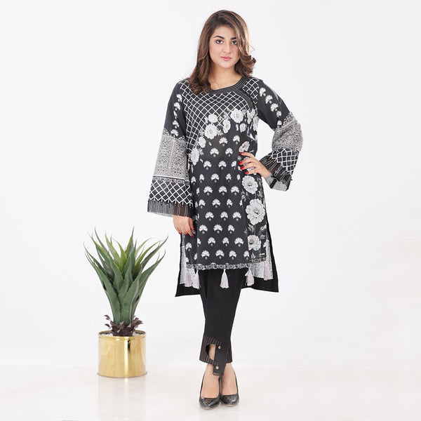 Eminent Black & White Digital Printed Unstitched Kurti Vol 1 - 2, Women, Unstitched Kurti, Eminent, Chase Value