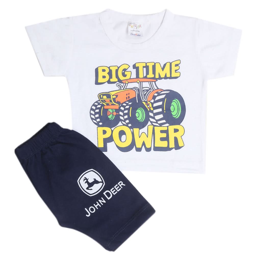 Newborn Boys Half Sleeves Suit - White, Kids, New Born Boys Sets And Suits, Chase Value, Chase Value