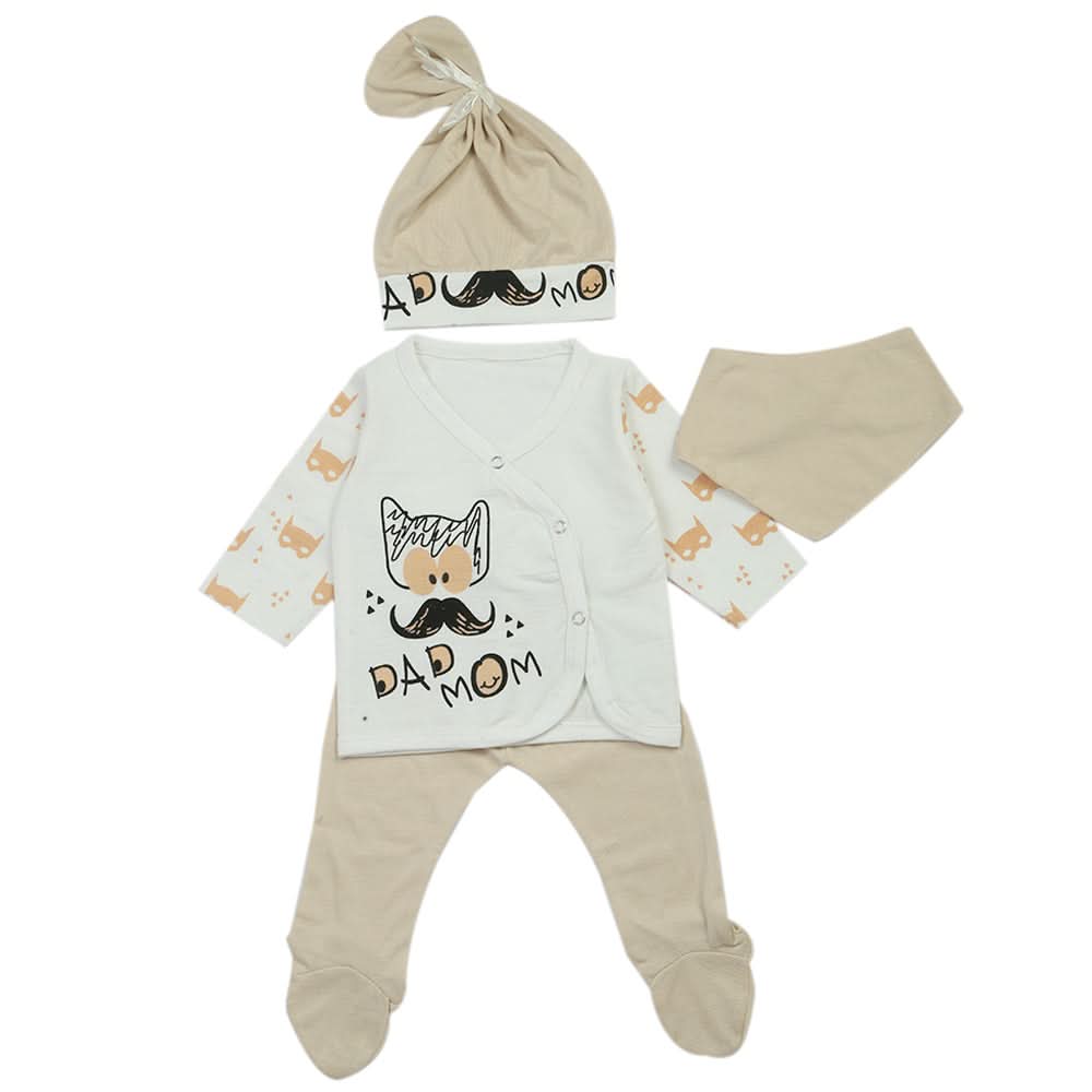 Newborn Boys Full Sleeves Suit - Light Brown, Newborn Boys Sets & Suits, Chase Value, Chase Value