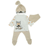 Newborn Boys Full Sleeves Suit - Light Brown, Newborn Boys Sets & Suits, Chase Value, Chase Value