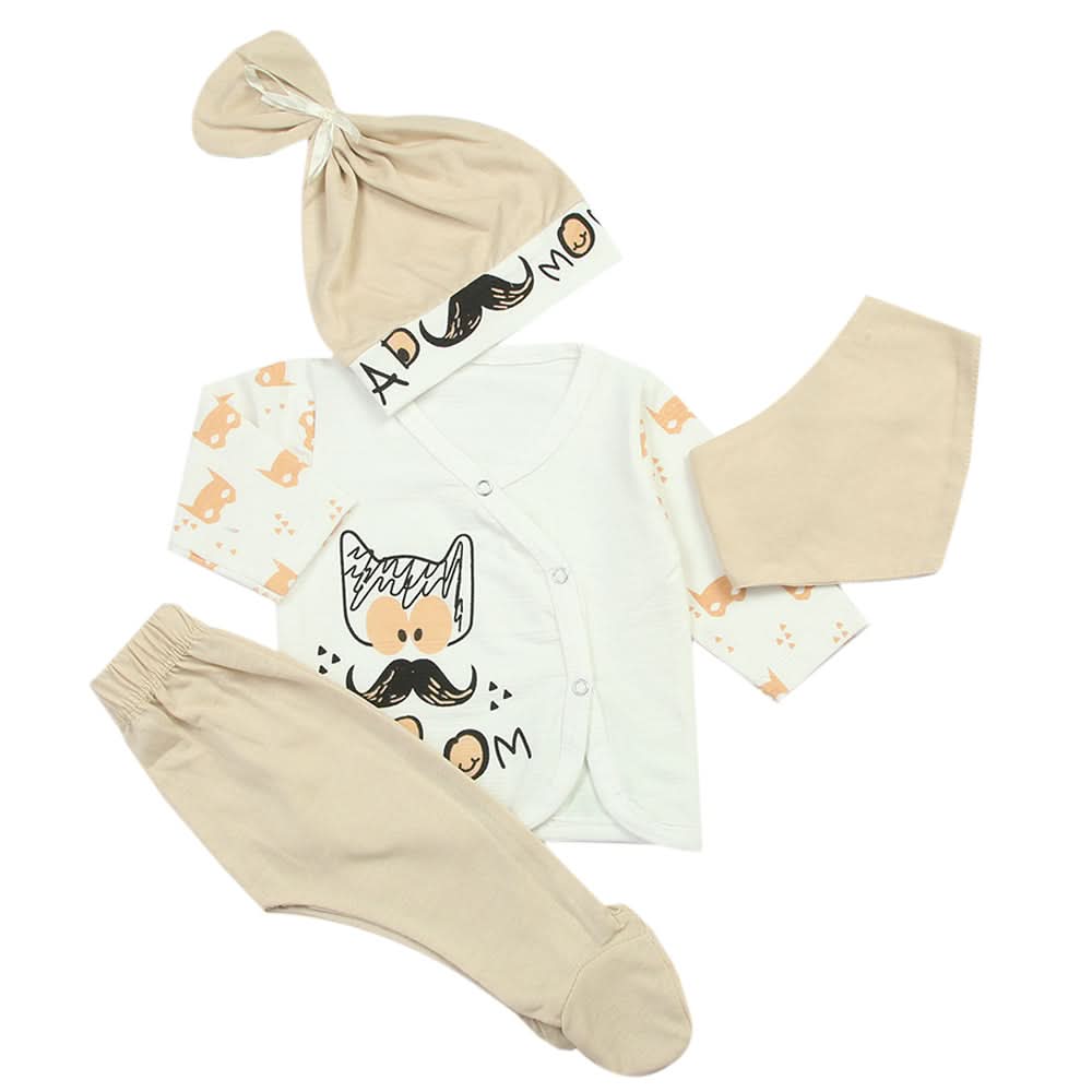 Newborn Boys Full Sleeves Suit - Light Brown, Newborn Boys Sets & Suits, Chase Value, Chase Value