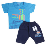 Newborn Boys Half Sleeves Suit - Sea Blue, Kids, New Born Boys Sets And Suits, Chase Value, Chase Value