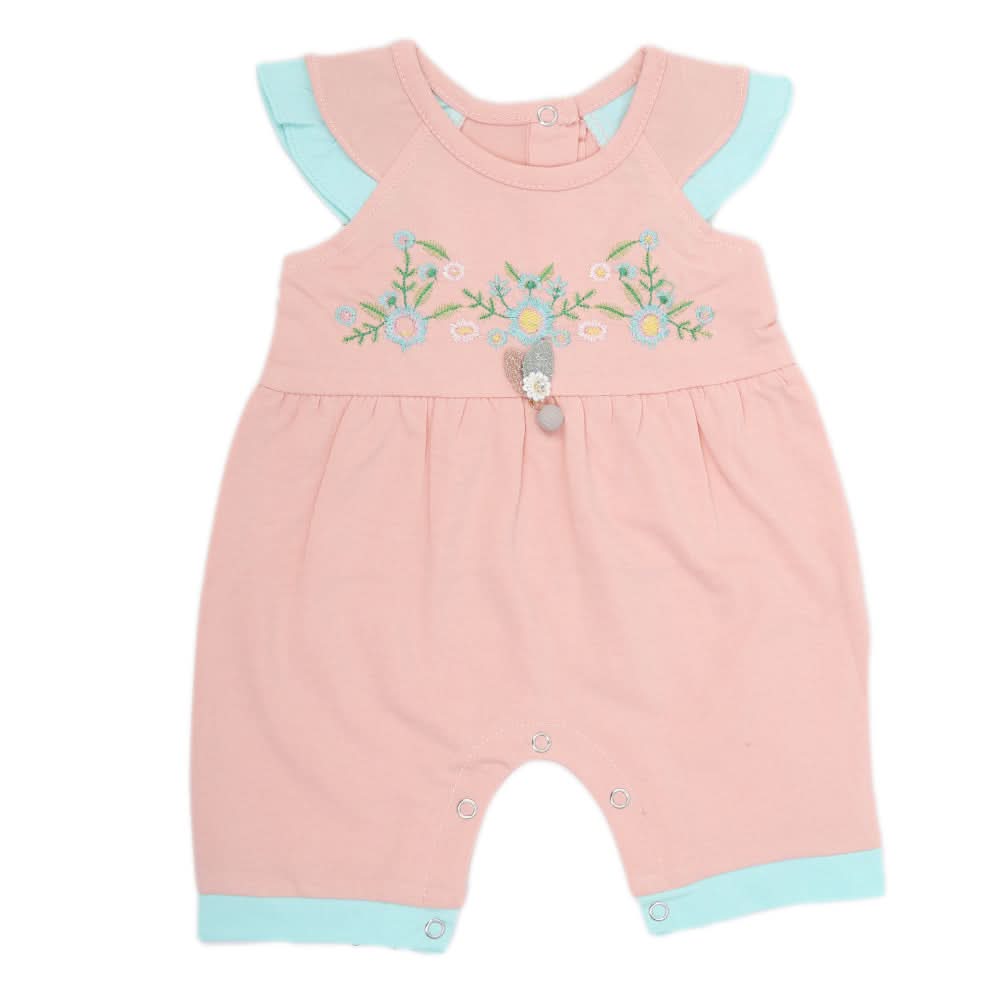 Newborn Girls Romper - Peach, Kids, NB Girls Rompers, Chase Value, Chase Value