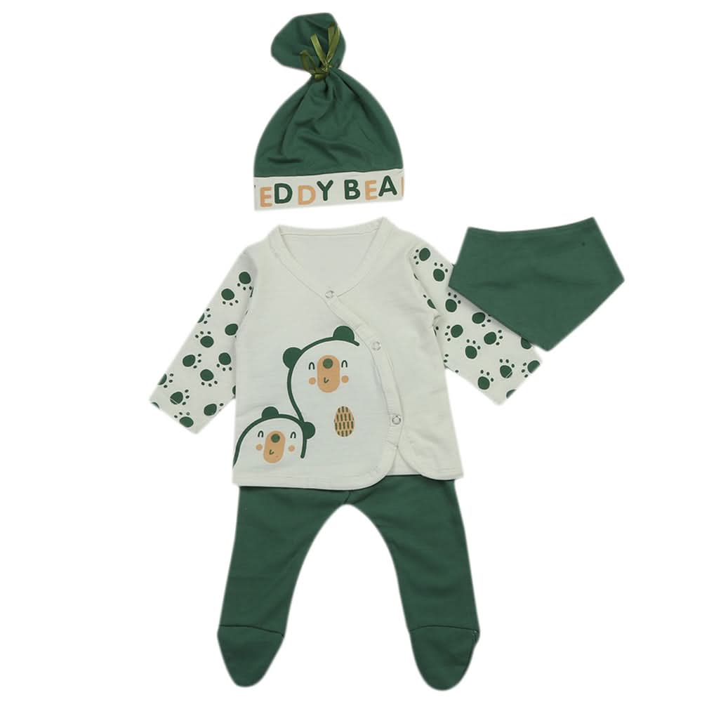 Newborn Boys Full Sleeves Suit - Dark Green, Newborn Boys Sets & Suits, Chase Value, Chase Value