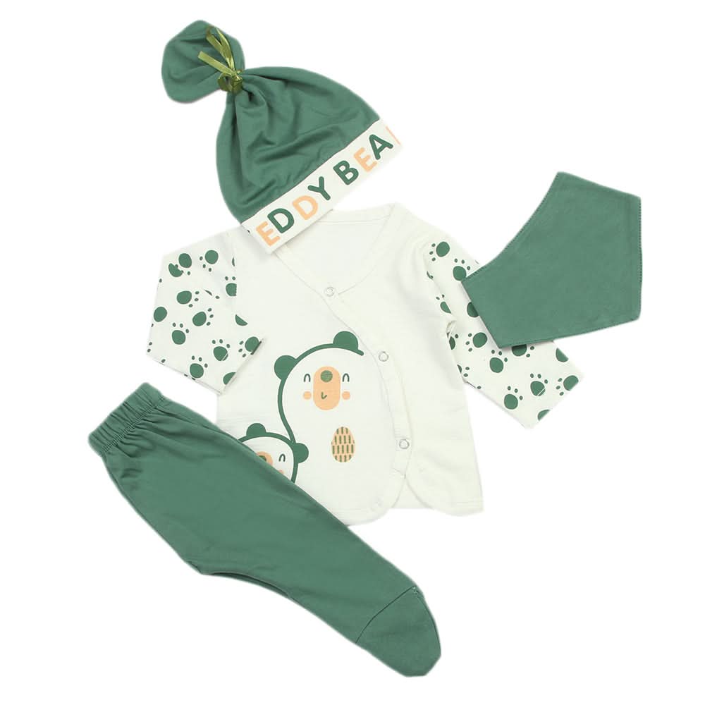 Newborn Boys Full Sleeves Suit - Dark Green, Newborn Boys Sets & Suits, Chase Value, Chase Value