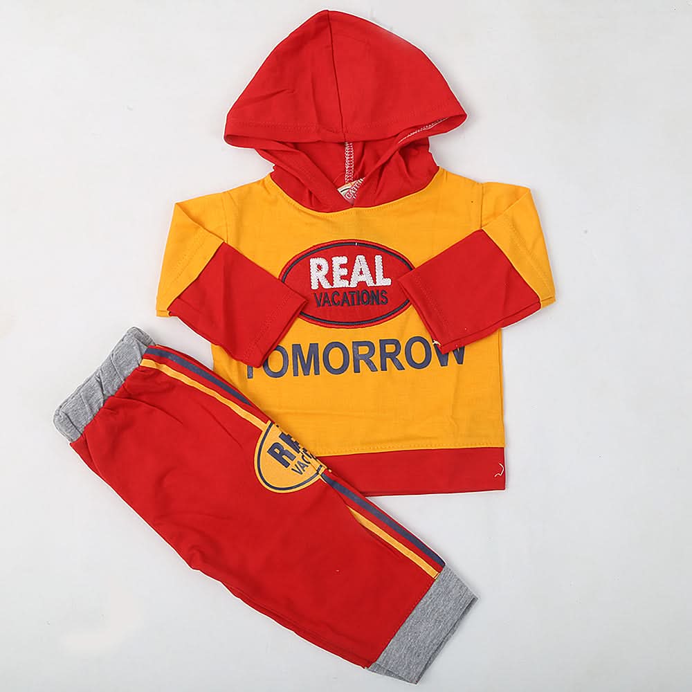 Newborn Boys Full Sleeves Hooded Suit - Yellow, Kids, NB Boys Sets And Suits, Chase Value, Chase Value