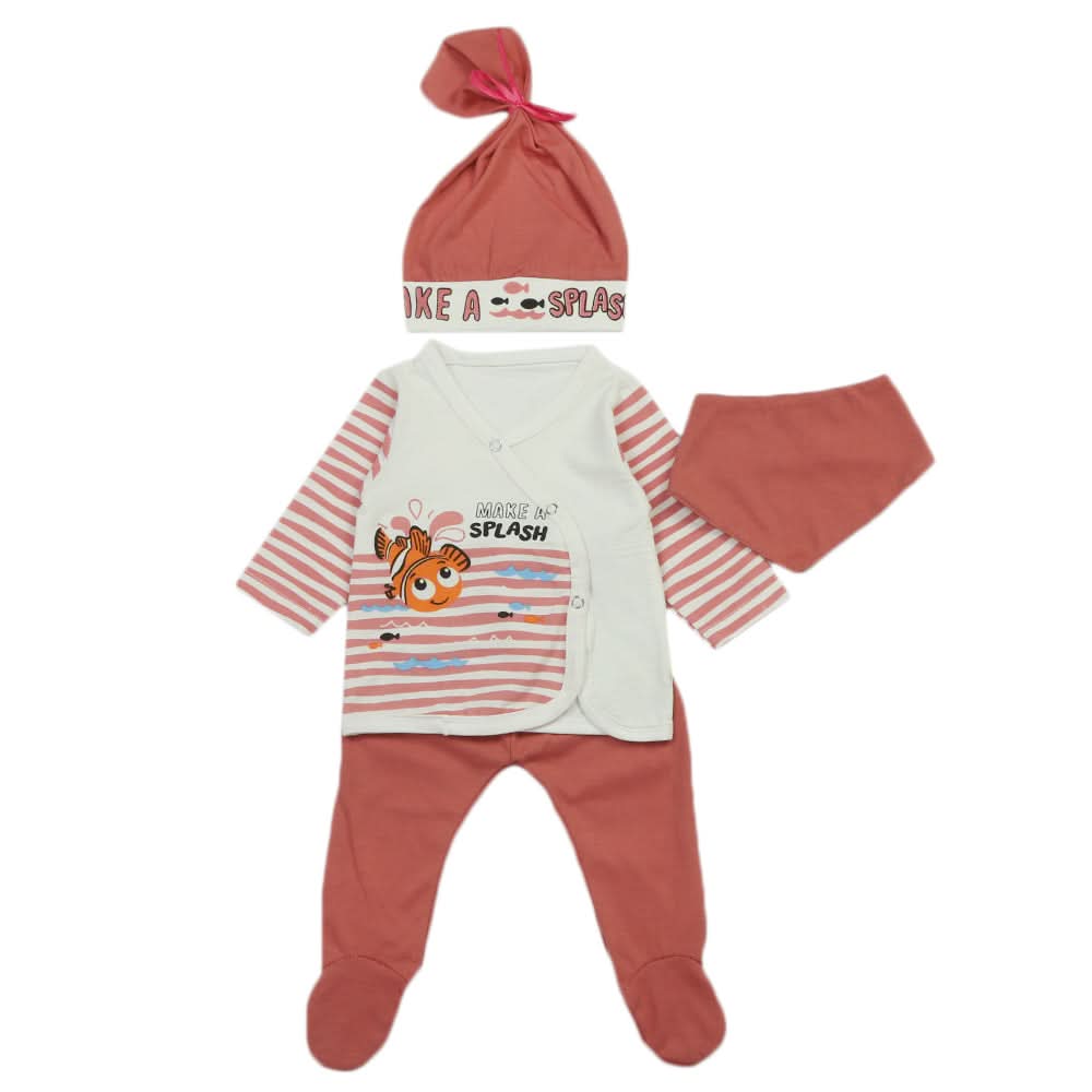 Newborn Boys Full Sleeves Suit - Pink, Newborn Boys Sets & Suits, Chase Value, Chase Value