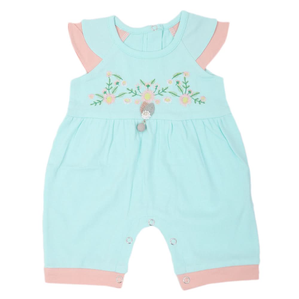 Newborn Girls Romper - Cyan, Kids, NB Girls Rompers, Chase Value, Chase Value
