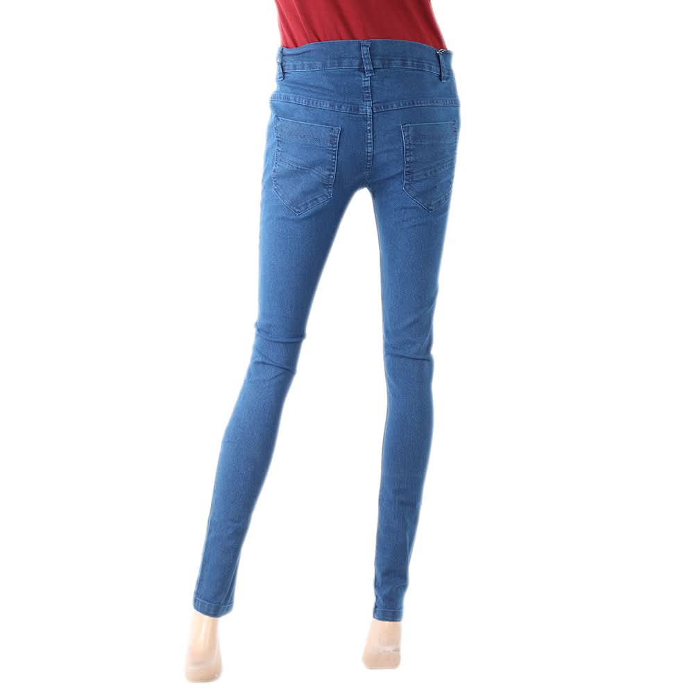 Women's Denim Pant - Mid Blue, Women, Pants & Tights, Chase Value, Chase Value