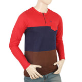 Men's Full Sleeves T-Shirt - Red, Men, T-Shirts And Polos, Chase Value, Chase Value