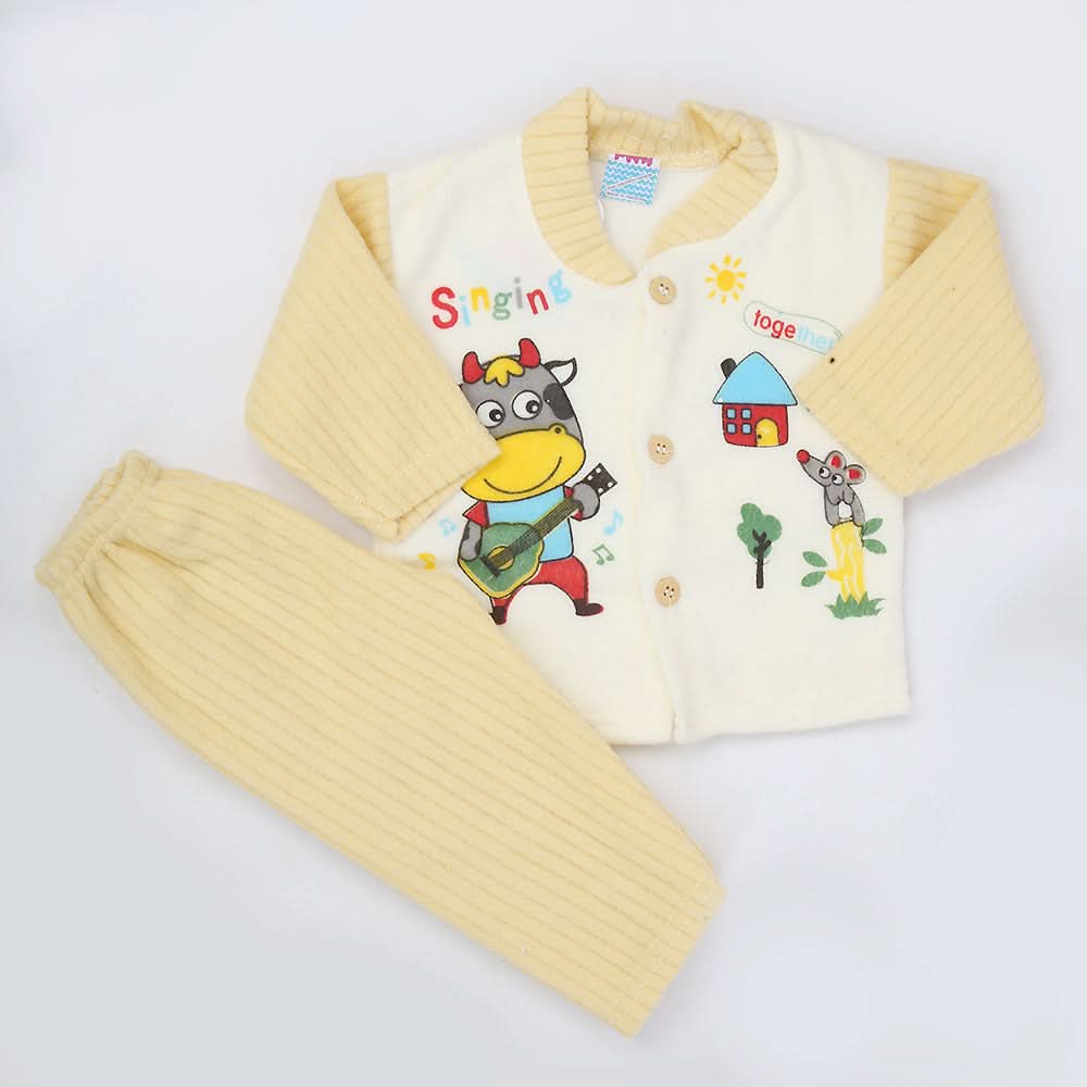 Newborn Boy Full Sleeves Polar Suit - Yellow, Kids, NB Boys Sets And Suits, Chase Value, Chase Value
