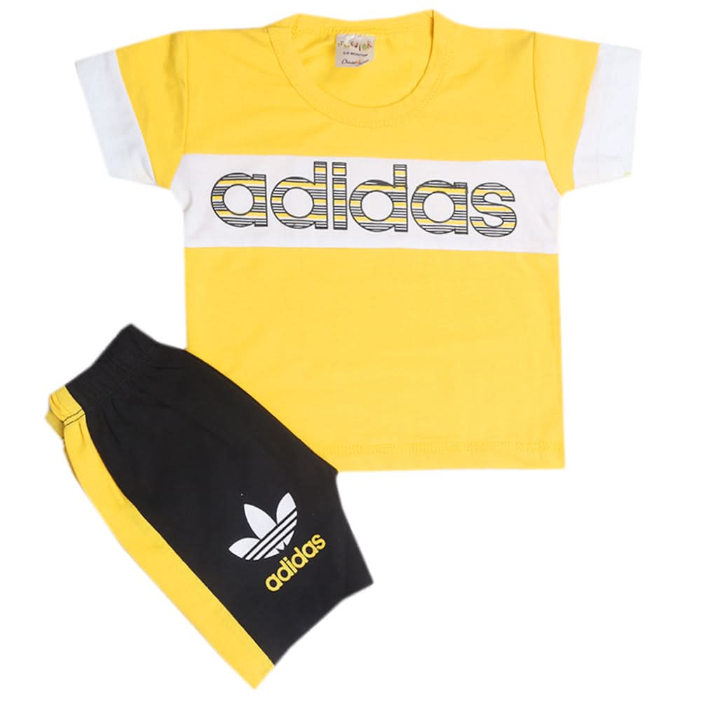 Newborn Boys Half Sleeves Suit - Yellow, Kids, Newborn Boys Sets And Suits, Chase Value, Chase Value