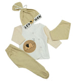 Newborn Boys Full Sleeves Suit - Beige, Newborn Boys Sets & Suits, Chase Value, Chase Value
