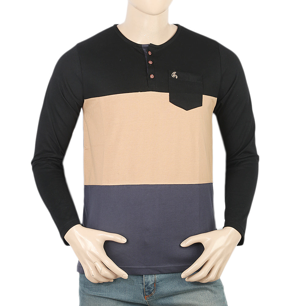 Men's Full Sleeves T-Shirt - Black, Men, T-Shirts And Polos, Chase Value, Chase Value