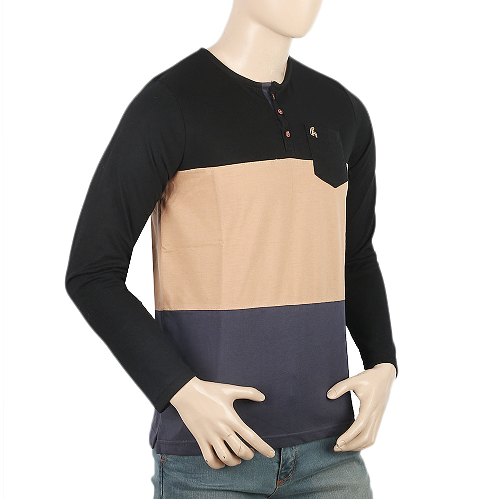 Men's Full Sleeves T-Shirt - Black, Men, T-Shirts And Polos, Chase Value, Chase Value