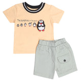 Newborn Boys Half Sleeves Suit - Peach, Kids, New Born Boys Sets And Suits, Chase Value, Chase Value