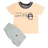 Newborn Boys Half Sleeves Suit - Peach, Kids, New Born Boys Sets And Suits, Chase Value, Chase Value