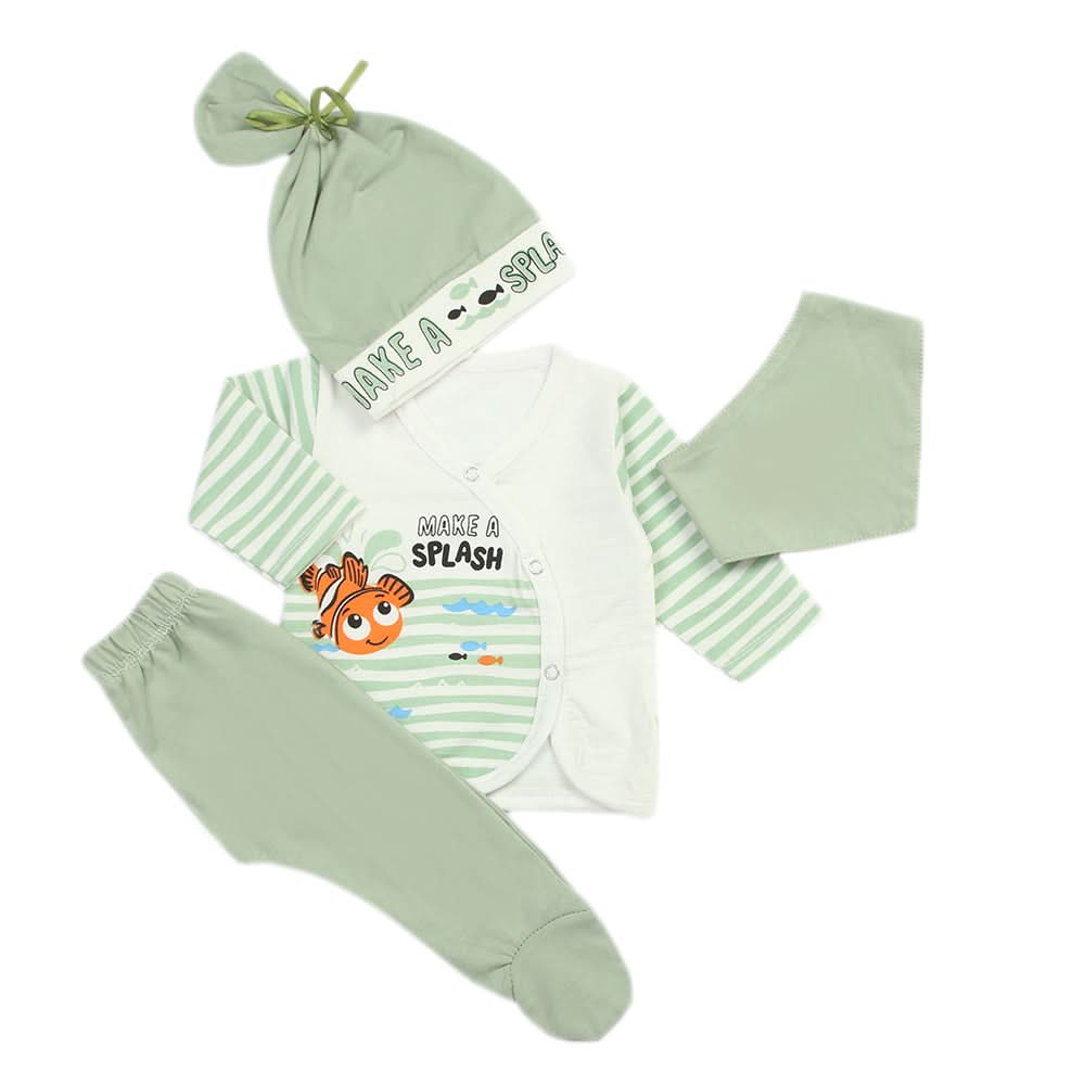 Newborn Boys Full Sleeves Suit - Cyan, Newborn Boys Sets & Suits, Chase Value, Chase Value