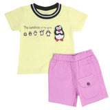 Newborn Boys Half Sleeves Suit - Lemon, Kids, New Born Boys Sets And Suits, Chase Value, Chase Value