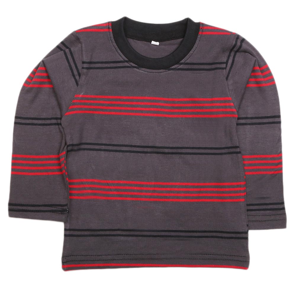 Boys Full Sleeves T-Shirt - Grey, Kids, Boys T-Shirts, Chase Value, Chase Value