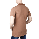 Men's Half Sleeves Collar Polo two tone T-Shirt - Brown, Men, T-Shirts And Polos, Chase Value, Chase Value