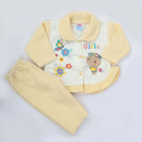 Newborn Girl Full Sleeves Polar Suit 8275 - Yellow, Kids, NB Girls Sets And Suits, Chase Value, Chase Value