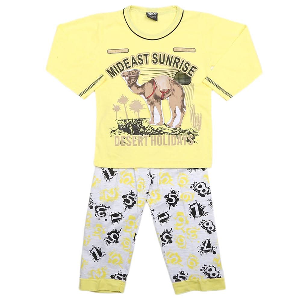Boys Full Sleeves 2 Pcs Suit - Yellow, Kids, Boys Sets And Suits, Chase Value, Chase Value