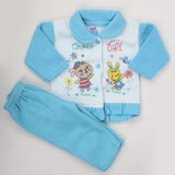 Newborn Girl Full Sleeves Polar Suit - Blue, Kids, NB Girls Sets And Suits, Chase Value, Chase Value