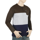 Men's Full Sleeves T-Shirt - Olive Green, Men, T-Shirts And Polos, Chase Value, Chase Value