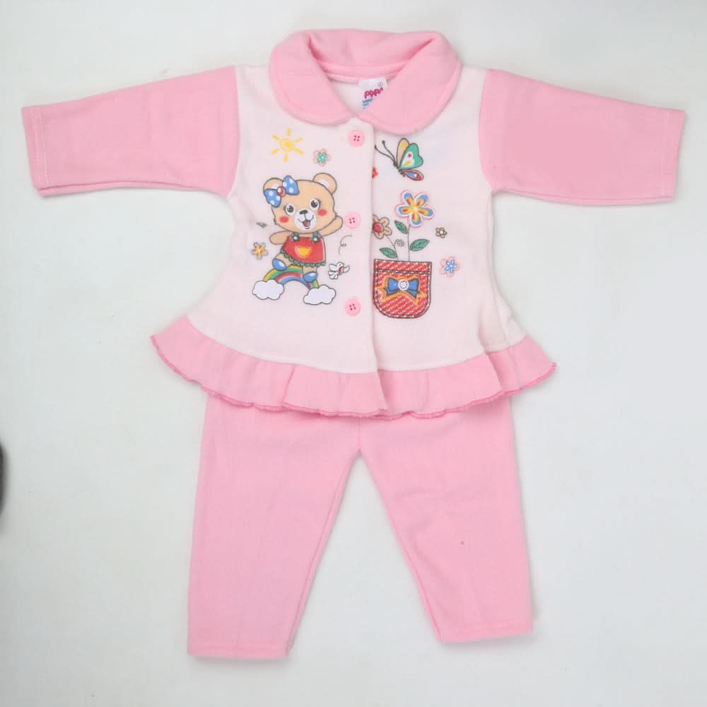 Newborn Girl Full Sleeves Polar Suit - Pink, Kids, NB Girls Sets And Suits, Chase Value, Chase Value